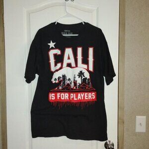 Cali is for players men's black t-shirt Sz XL. Comes with blue bandana.